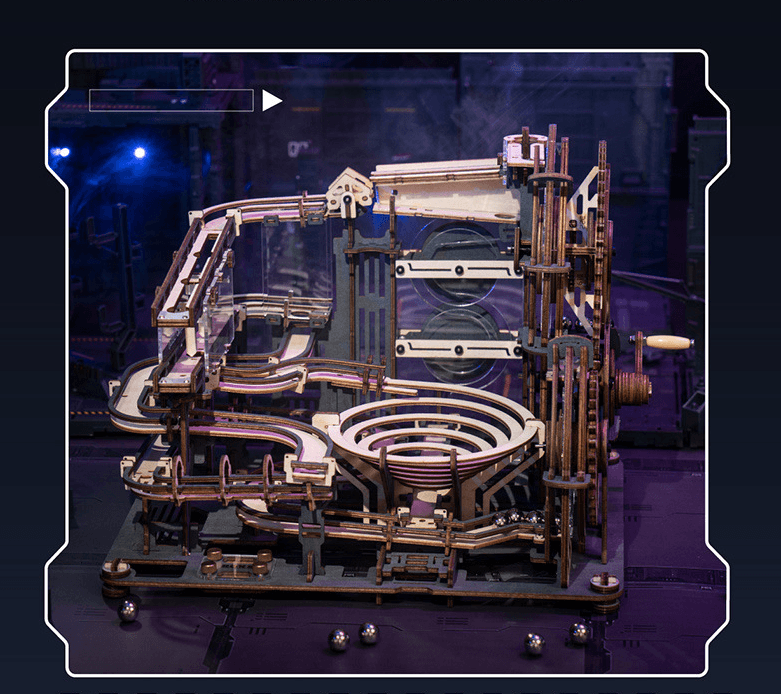 Marble Night City With Waterwheel - PuzelCraft