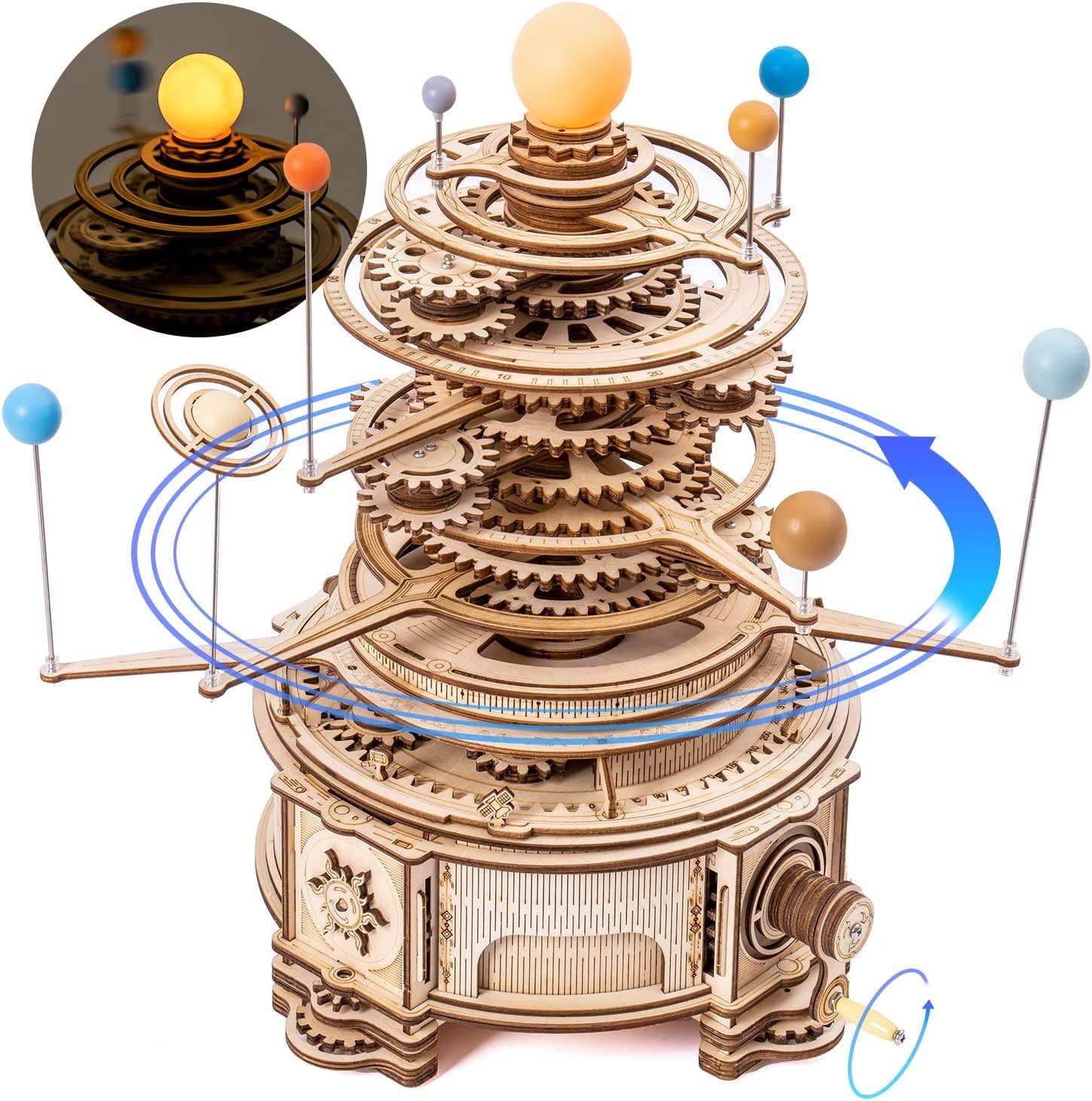 Cosmos Rotatable Mechanical Orrery 3D Wooden Puzzle - PuzelCraft
