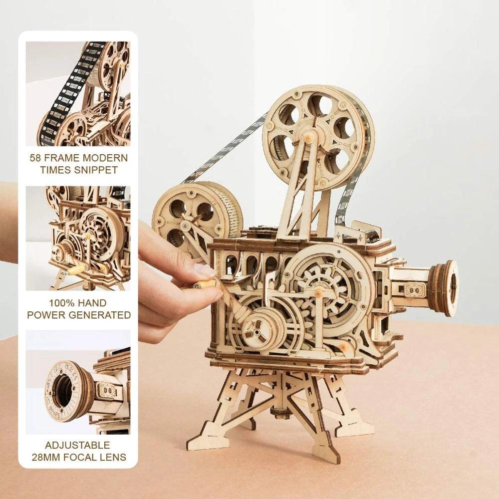 Projector Classic Film Vitascope 3D Wooden Puzzle - PuzelCraft
