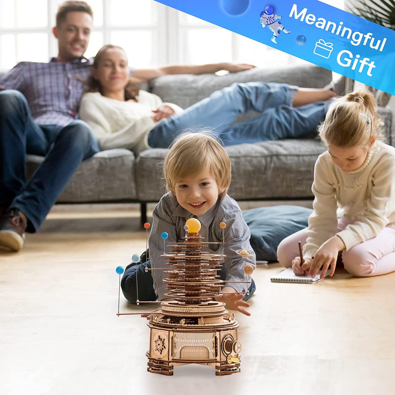 Cosmos Rotatable Mechanical Orrery 3D Wooden Puzzle - PuzelCraft